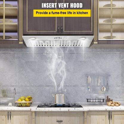 E70-27 - 30" 800CFM Stainless Steel Range Hood with 3 Fan Speeds