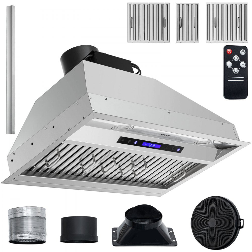 E70-30-SS - 30" Stainless Steel Range Hood with 900CFM Suction Power