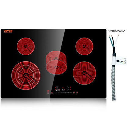 LT5-32 - 30.3" Glass Electric Cooktop with 5 Burners & Touch Controls