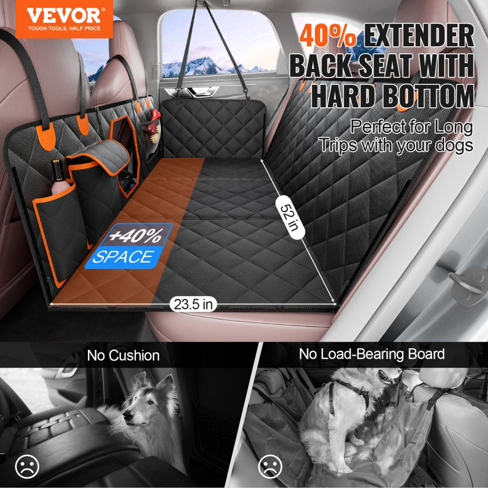WMDY24161 - 52"x23.5" Waterproof Dog Car Seat Cover with Safety Belt