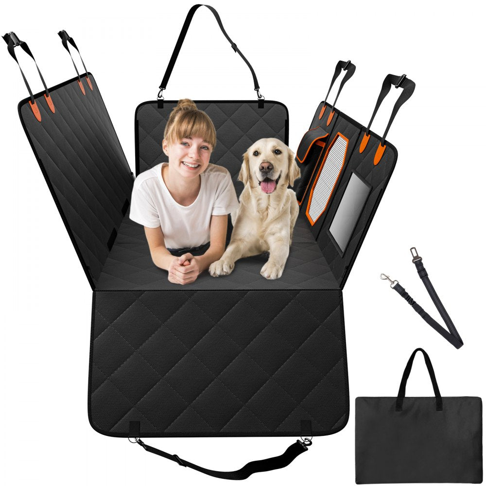 WMDY24161 - 52"x23.5" Waterproof Dog Car Seat Cover with Safety Belt