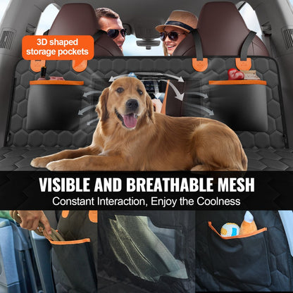 WMDY24156 - Waterproof Dog Car Seat Cover for Back Seat - Foldable & Washable