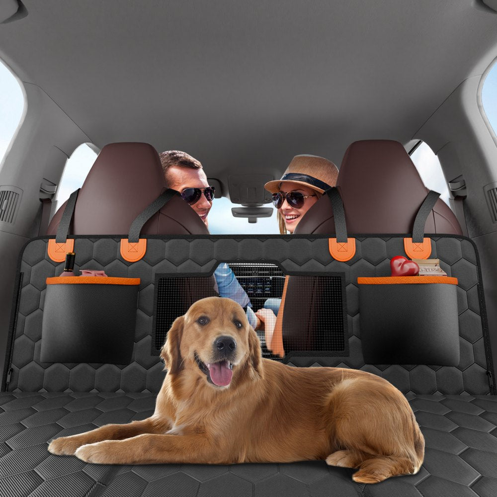 WMDY24156 - Waterproof Dog Car Seat Cover for Back Seat - Foldable & Washable