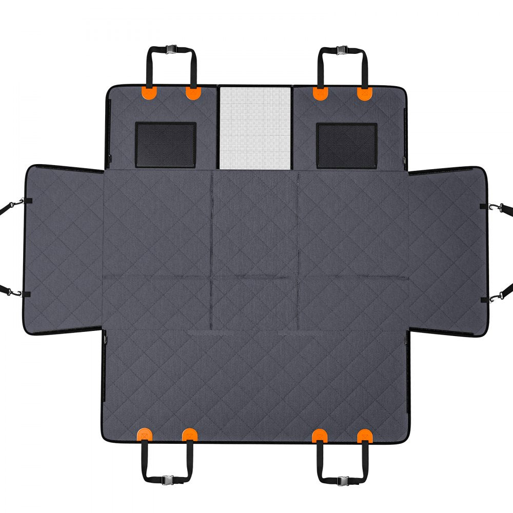 WMDY24157 - Waterproof Back Seat Cover for Dogs with Safety Belt & Storage Pocket