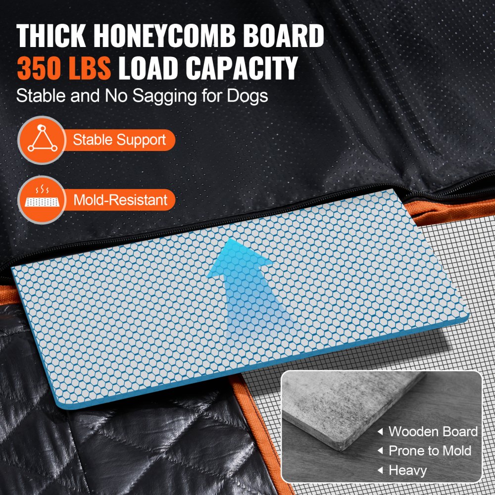 WMDY24158 - Waterproof Dog Car Seat Cover for SUVs & Trucks, Non-Slip Design