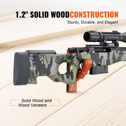 WZ003 - Stylish Solid Wood Gun Rack for Secure Display & Storage