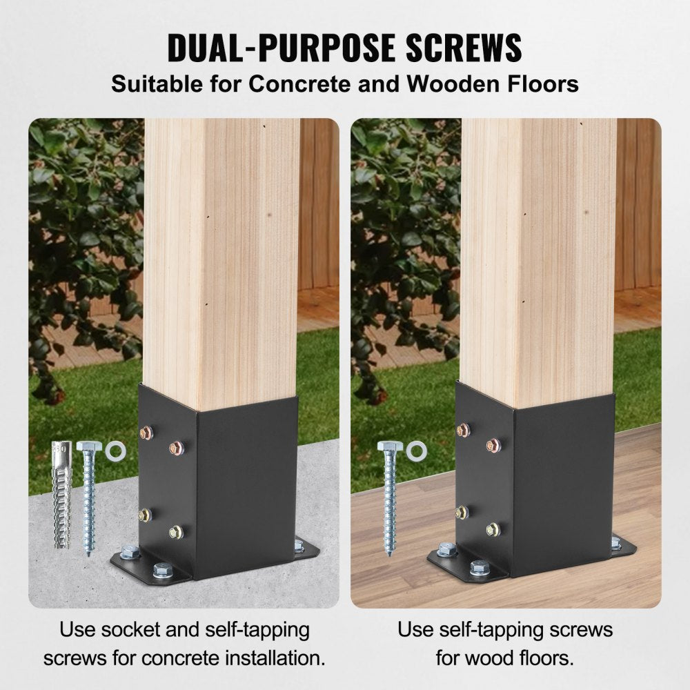 QBLZ-4in-10 - 3.8x5.5x6.4 Inch Post Base Brackets for Columns