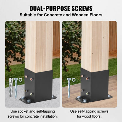 QBLZ-4in-10 - 3.8x5.5x6.4 Inch Post Base Brackets for Columns