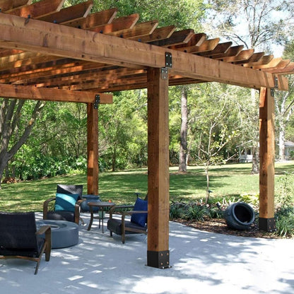 QBLZ-6in-4 - 6x6 Post Base Bracket for Deck Stability, 8.4x5.7x5.5 inches