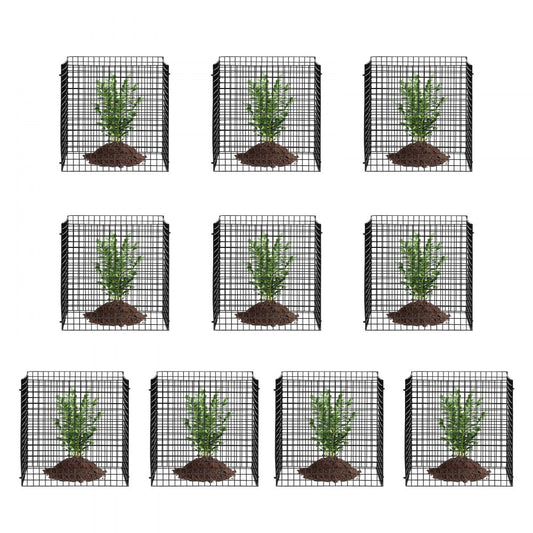 JSQBWZCL-12in-10P - Stackable Carbon Steel Plant Cage for Vegetable Protection
