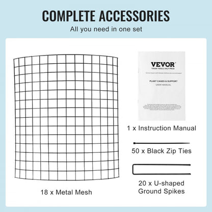 JSQBWZCL-14in-6P - Stackable 14" H Carbon Steel Plant Protector Cage