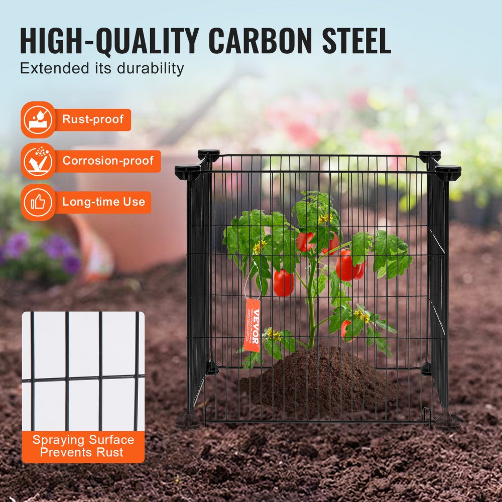 JSQBWZCL-14in-5P - Customizable 5-Piece Stackable Plant Protector Set