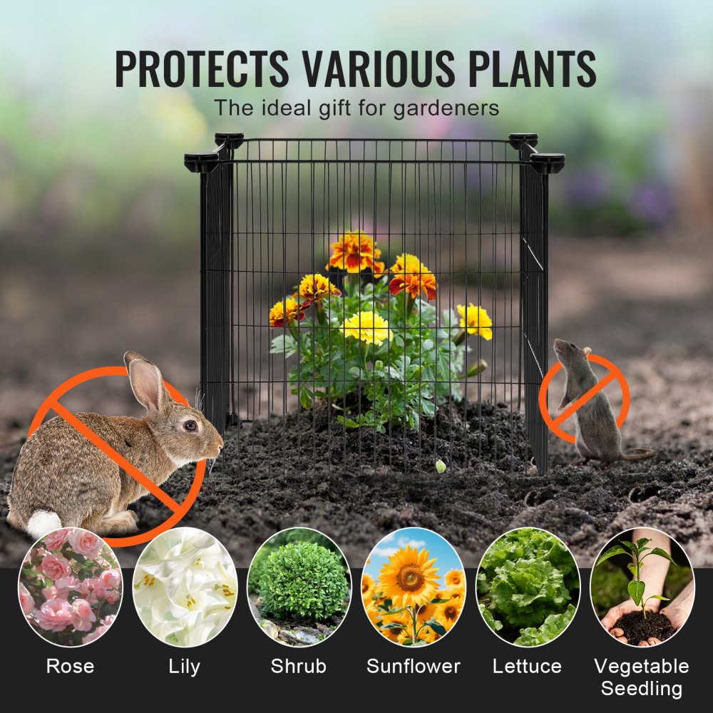 JSQBWZCL-14in-5P - Customizable 5-Piece Stackable Plant Protector Set