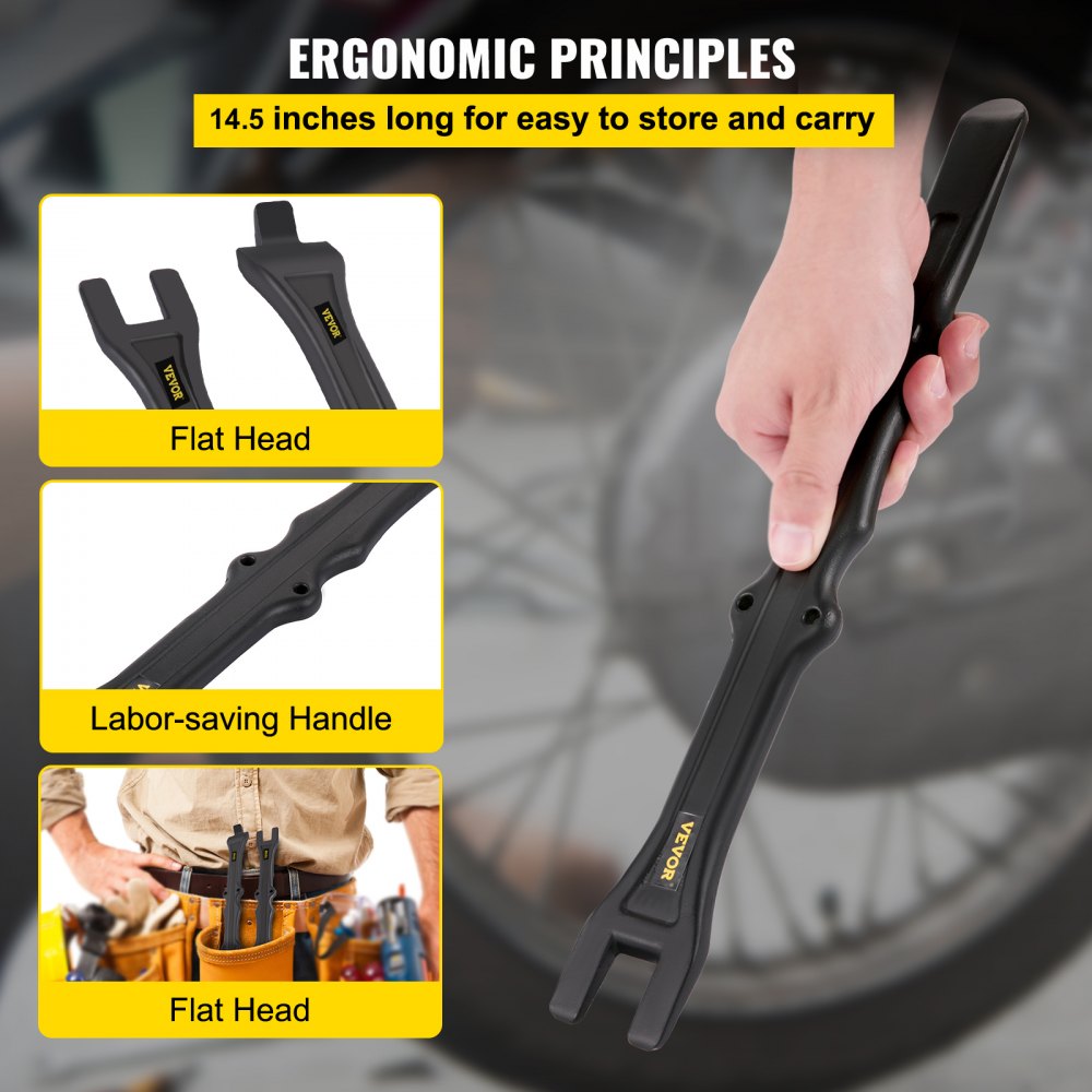 VV-TBB-16 - 16" Heavy-Duty Tire Spoon Set for Bikes and Motorcycles