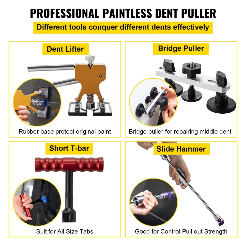VV-PR-T9803 - 98-Pc Paintless Dent Repair Kit with Durable Tools