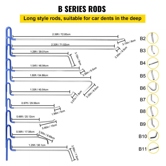 VV-PR-R22 - 21-Piece Paintless Dent Repair Kit for Professionals & Hobbyists