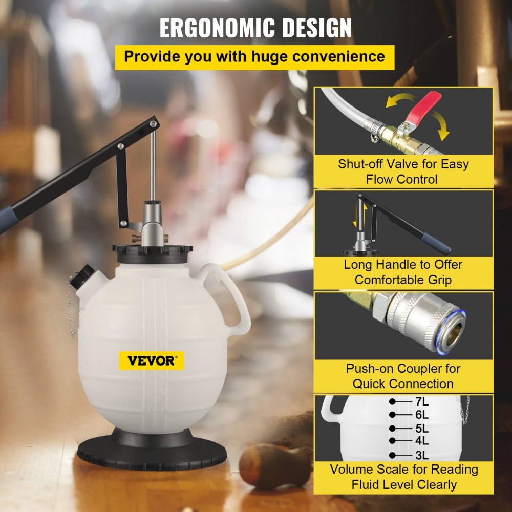 7.5L ATF Tank - Durable Transmission Fluid Pressure Bleeder with Flow ...