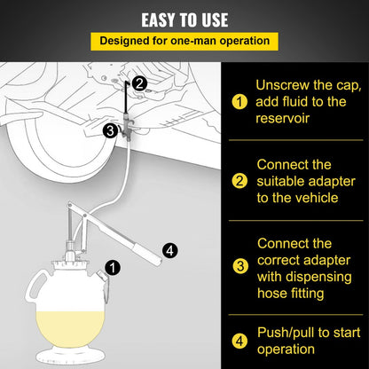 7.5L ATF Tank - Durable Transmission Fluid Pressure Bleeder with Flow Control