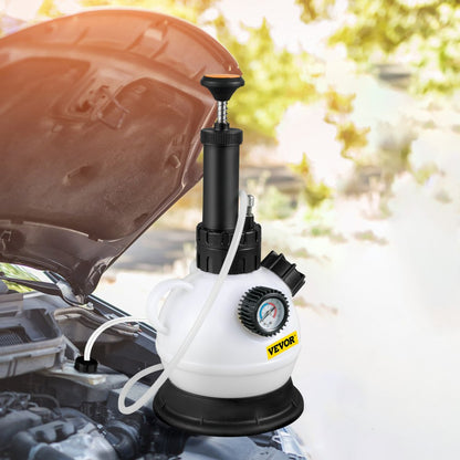 2.0L BRAKE FLUID BLEEDER - Durable Pressure Bleeder with Adapter and Gauge