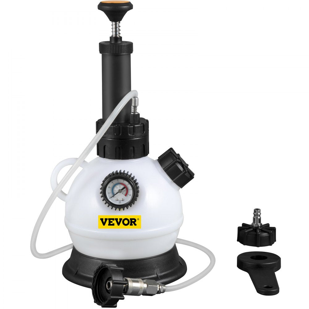 2.0L BRAKE FLUID BLEEDER - Durable Pressure Bleeder with Adapter and Gauge