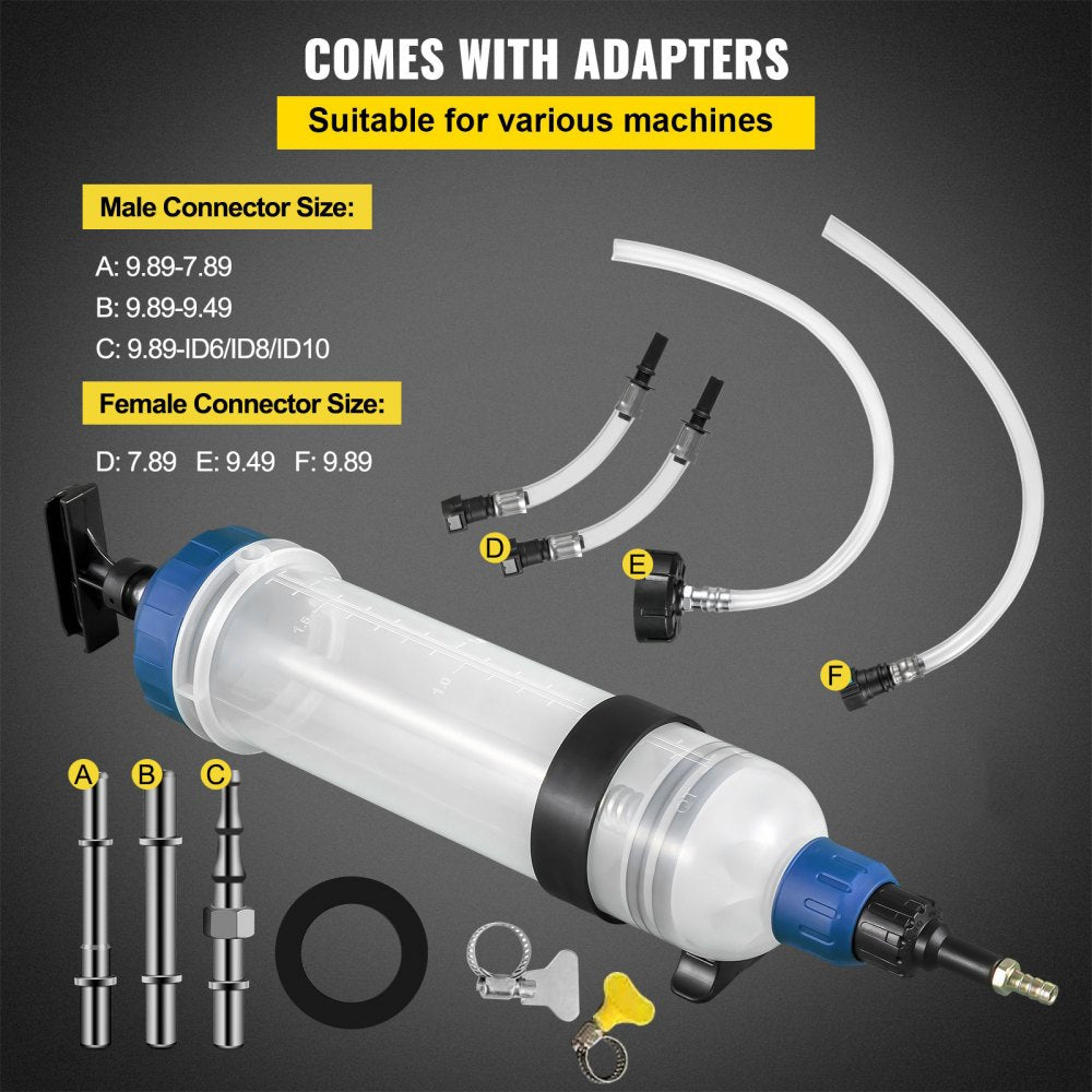 1.5L Oil Extractor - Ergonomic Brake Fluid Extractor with 1500ml Capacity
