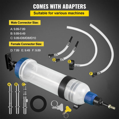 1.5L Oil Extractor - Ergonomic Brake Fluid Extractor with 1500ml Capacity