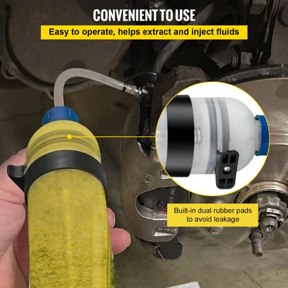1.5L Oil Extractor - Ergonomic Brake Fluid Extractor with 1500ml Capacity