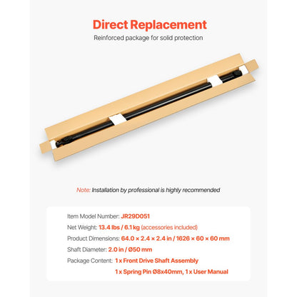 JR29D051 - Durable Drive Shaft Assembly for 2014-2016 Polaris Ranger XP 900