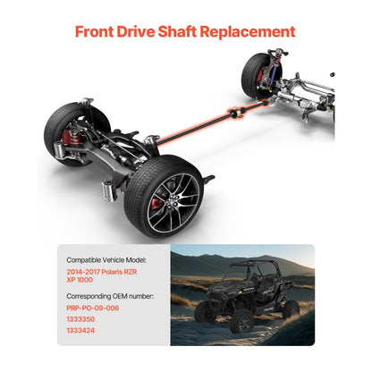 JR29D050 - High-Strength Drive Shaft for 2014-2017 RZR XP 1000 Performance