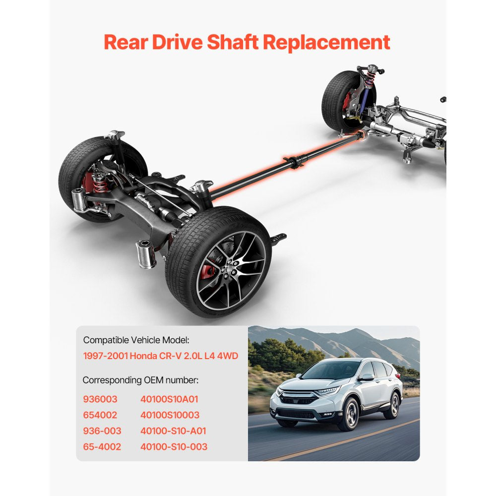 JR07D004 - Durable Rear Drive Shaft Assembly for 1997-2001 Honda CR-V 4WD