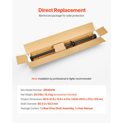 JR04D016 - Durable Rear Drive Shaft Assembly for 2007-2014 Ford Edge & Lincoln MKX