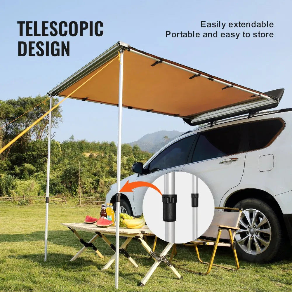 ATSA2025 - UV50+ Waterproof Retractable Side Awning for Vehicles