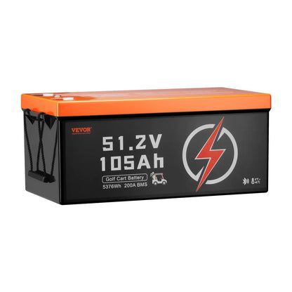 HD-51.2-100-SK - 105Ah 48V Lithium Golf Cart Battery with LCD Display