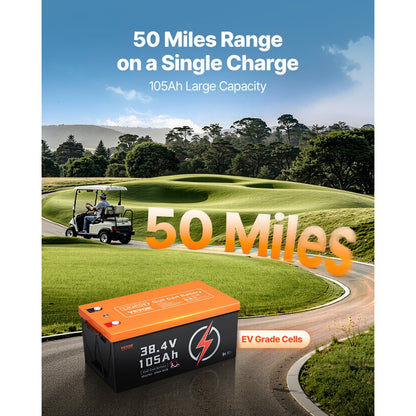 HD-38.4-100-SK - 36V 105Ah Lithium Battery Offers 50-Mile Range