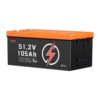 HD-51.2-100-SK-C - 105Ah 48V Lithium Battery with LCD & Bluetooth Monitoring