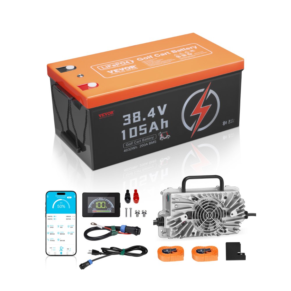 HD-38.4-100-CK-C - 105Ah 36V Lithium Battery with Bluetooth LCD Monitor