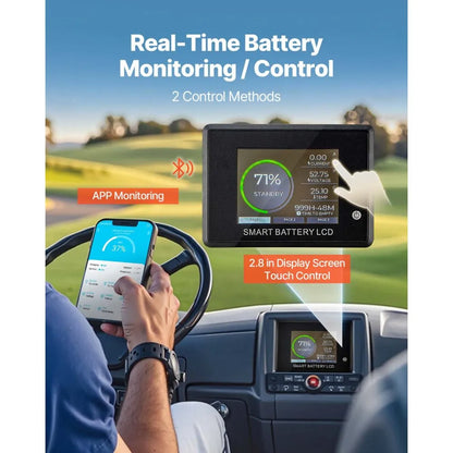 HD-51.2-100-TK-C - 105Ah Lithium Battery with LCD & Bluetooth Connectivity