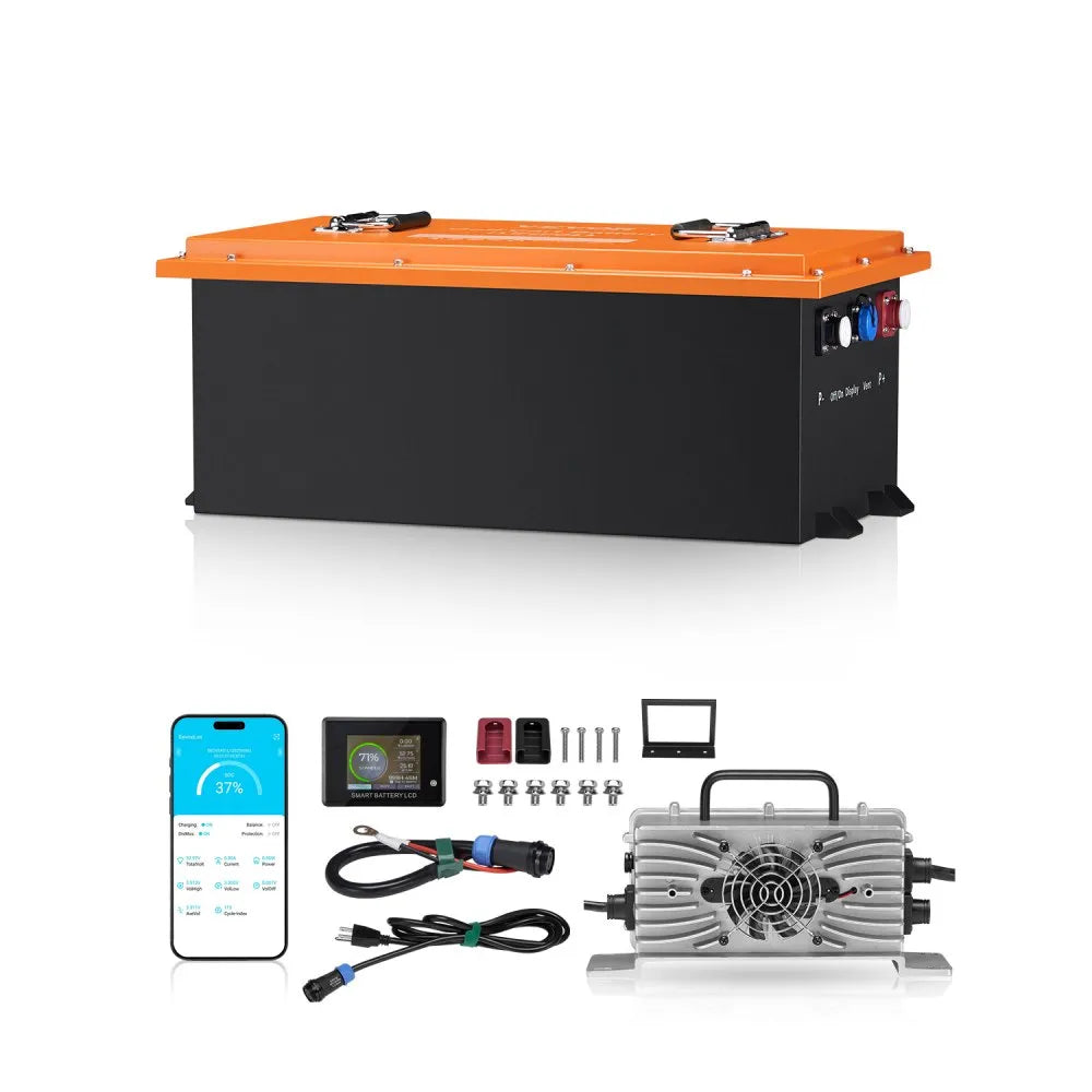 HD-51.2-100-TK-C - 105Ah Lithium Battery with LCD & Bluetooth Connectivity