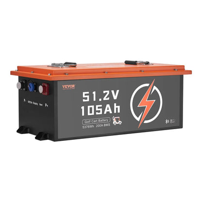 HD-51.2-100-TK-C - 105Ah Lithium Battery with LCD & Bluetooth Connectivity