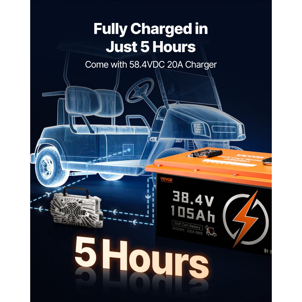 HD-38.4-100-TK-C - 105Ah 36V Lithium Battery with LCD Touch Monitor