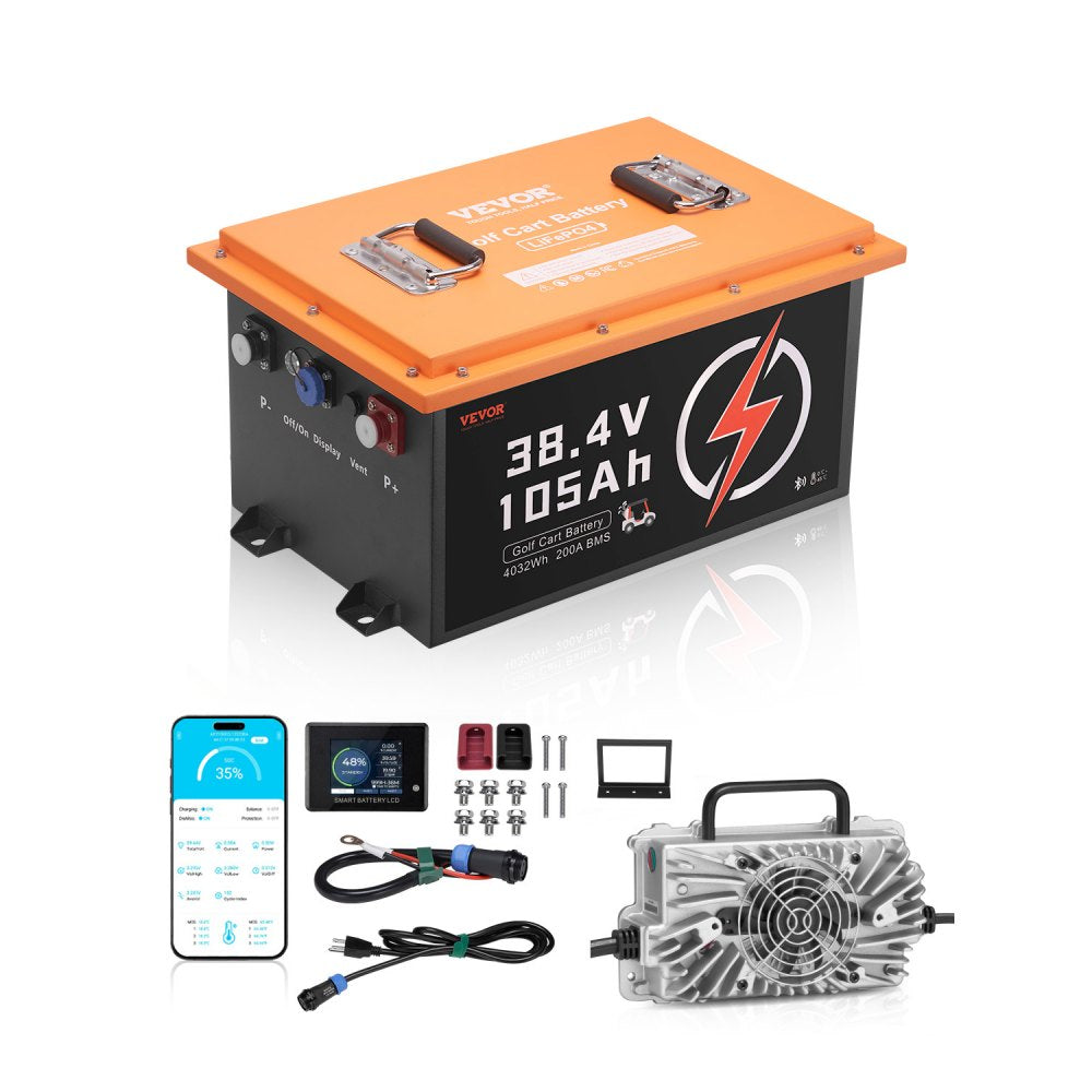 HD-38.4-100-TK-C - 105Ah 36V Lithium Battery with LCD Touch Monitor