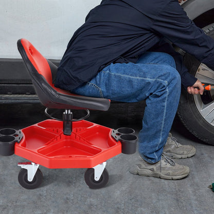 BLC9037 - Adjustable 19"-24" Rolling Garage Stool with 300LBS Capacity