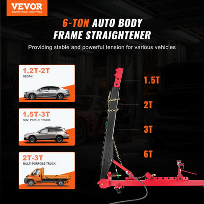 JT-19 - 3-Ton Auto Body Frame Puller with Multi-Directional Adjustment