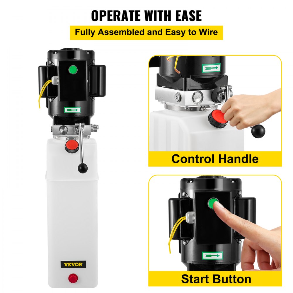 010853977791 - 220V VEVOR Hydraulic Pump for 2 & 4 Post Auto Lifts