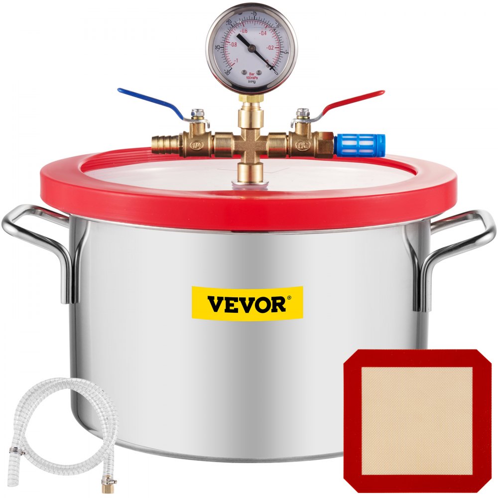 010913734692 - 1.5-Gallon Stainless Steel Vacuum Chamber for Durability