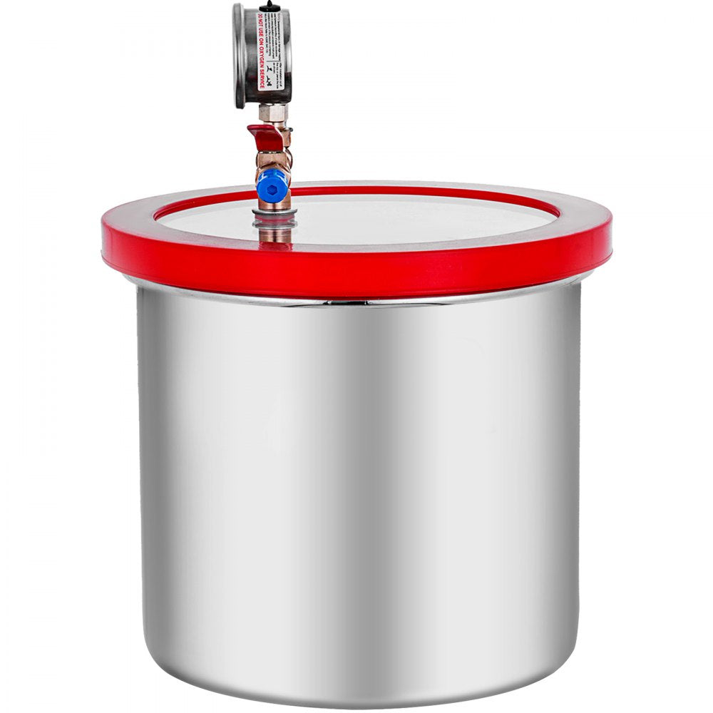 Vacuum Chamber - 2 Gallon Stainless Steel with Clear Observation Window