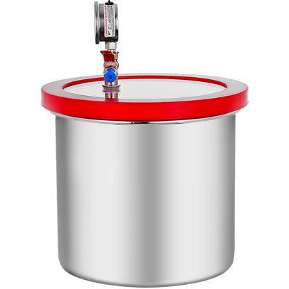 Vacuum Chamber - 2 Gallon Stainless Steel with Clear Observation Window
