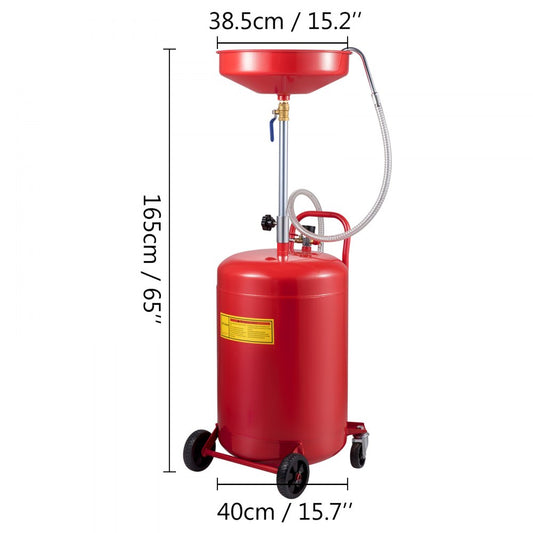 917 - 20 Gallon Steel Oil Drain Tank with Adjustable Funnel Height