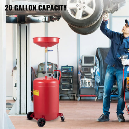 917-02 - 20 Gallon Steel Waste Oil Drain Tank with Adjustable Pressure
