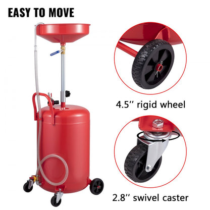 917-02 - 20 Gallon Steel Waste Oil Drain Tank with Adjustable Pressure